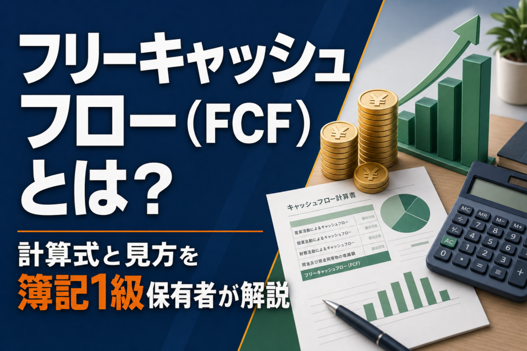 フリーキャッシュフロー（FCF）とは？計算式と見方を簿記1級保有者が解説のアイキャッチ