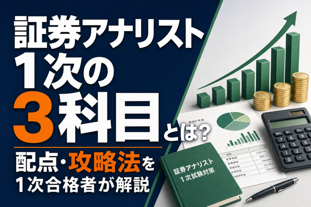 証券アナリスト1次の3科目とは？配点・攻略法を1次合格者が解説のアイキャッチ
