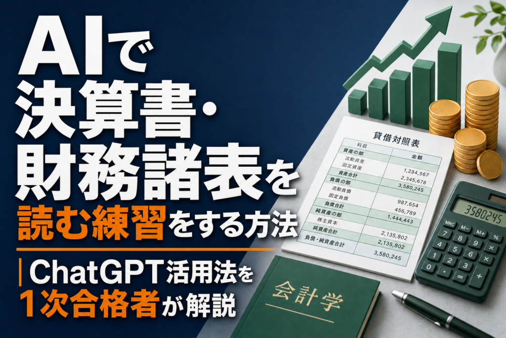 AIで決算書・財務諸表を読む練習をする方法のアイキャッチ