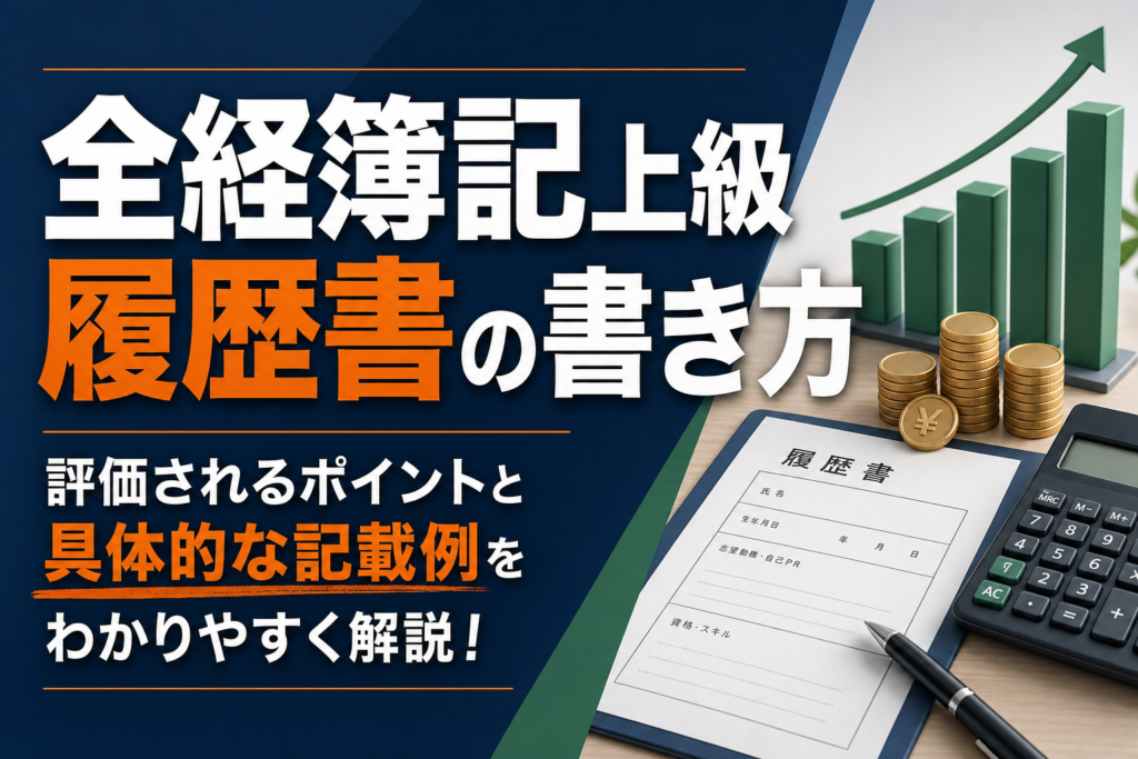 全経簿記上級の履歴書の書き方｜正式名称・記入例を合格者が解説のアイキャッチ画像